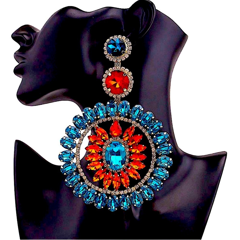 Diamond-shaped Amethyst Dangle Boho Earrings